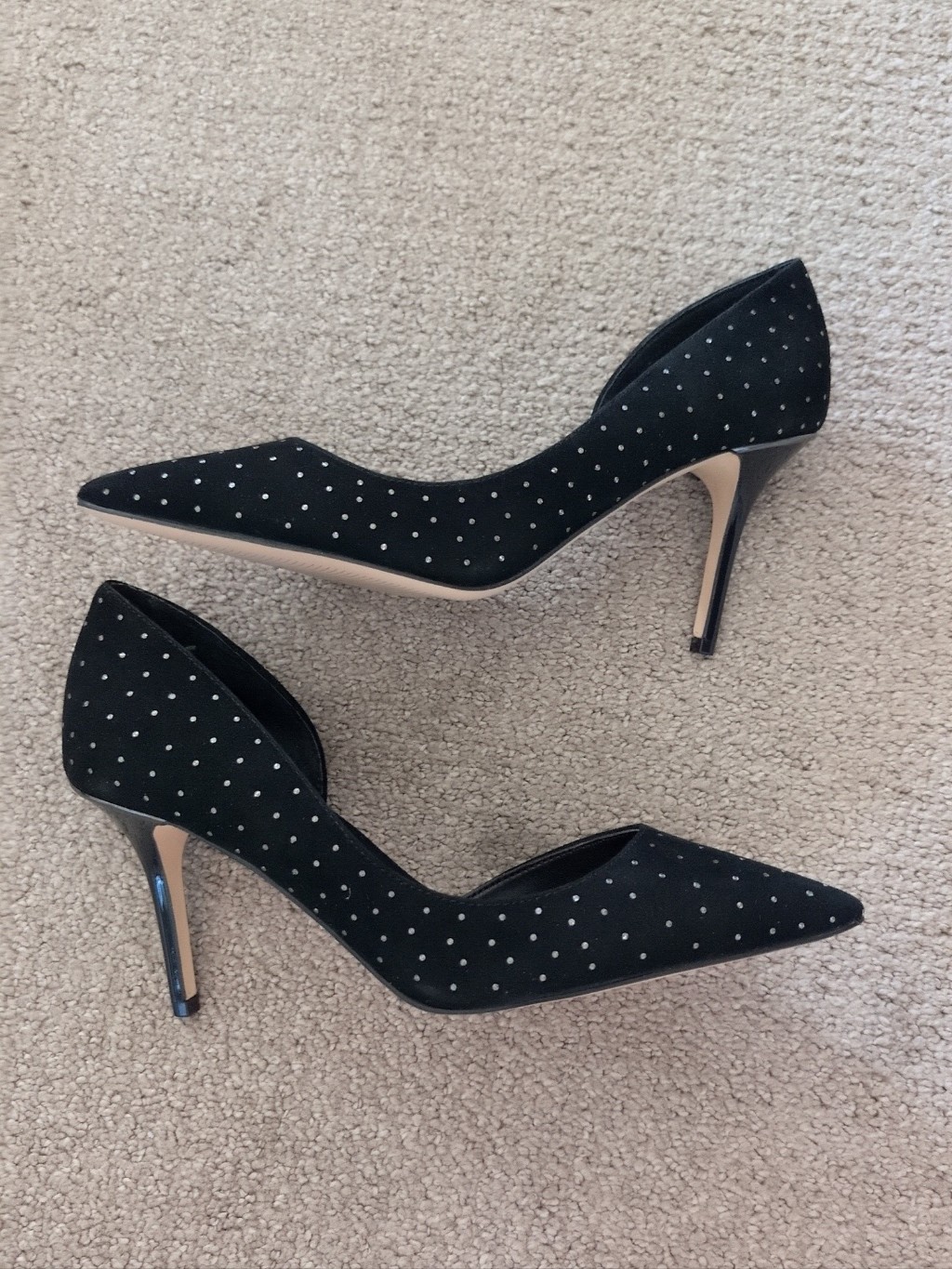 White House Black Market Ella Black Studded Heels/ Pumps